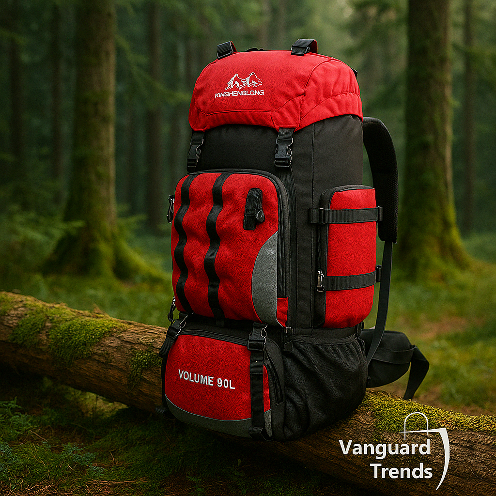 Mochila impermeable de 90L para hombre.