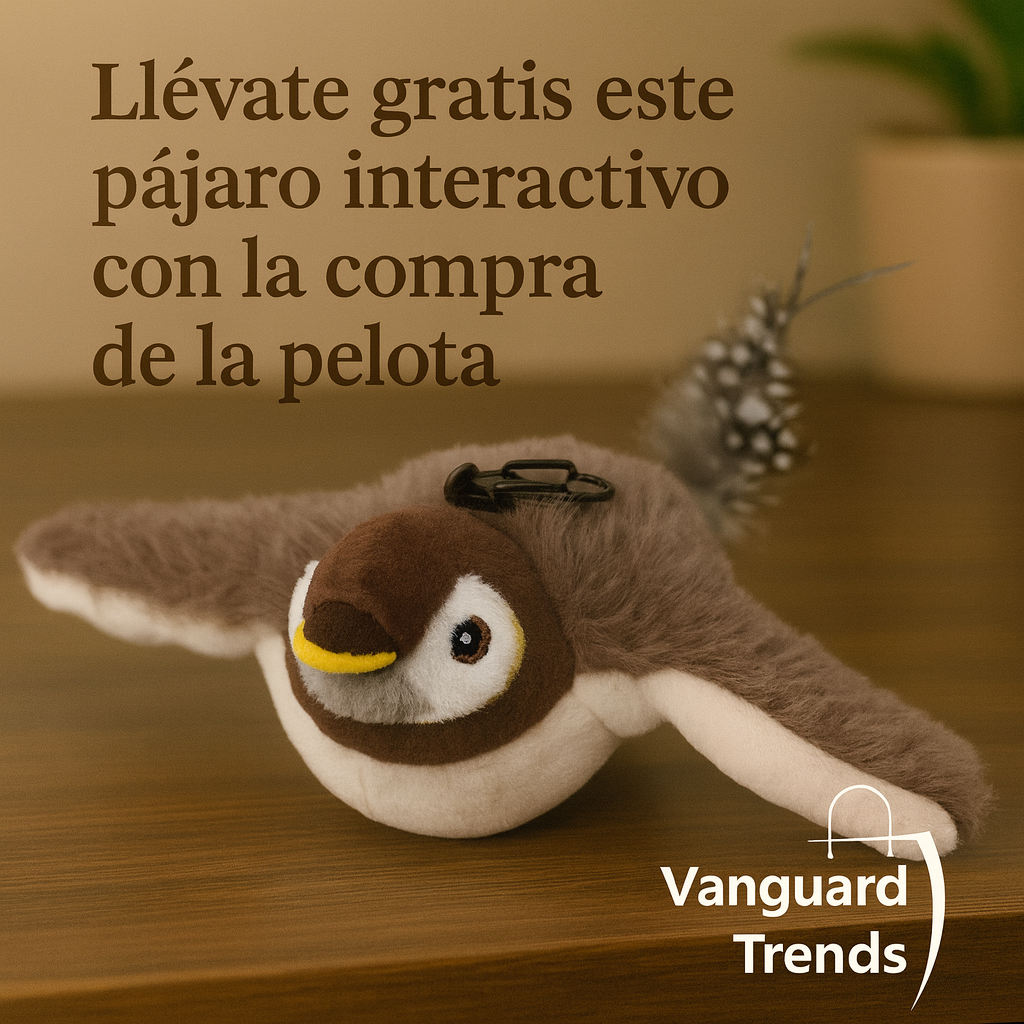 Pelota interactiva antiestrés para gatos + pájaro de REGALO