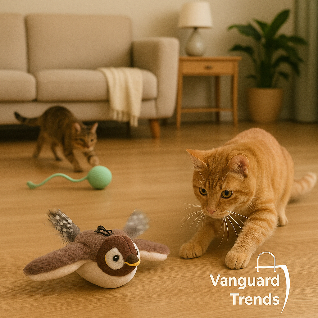 Pelota interactiva antiestrés para gatos + pájaro de REGALO
