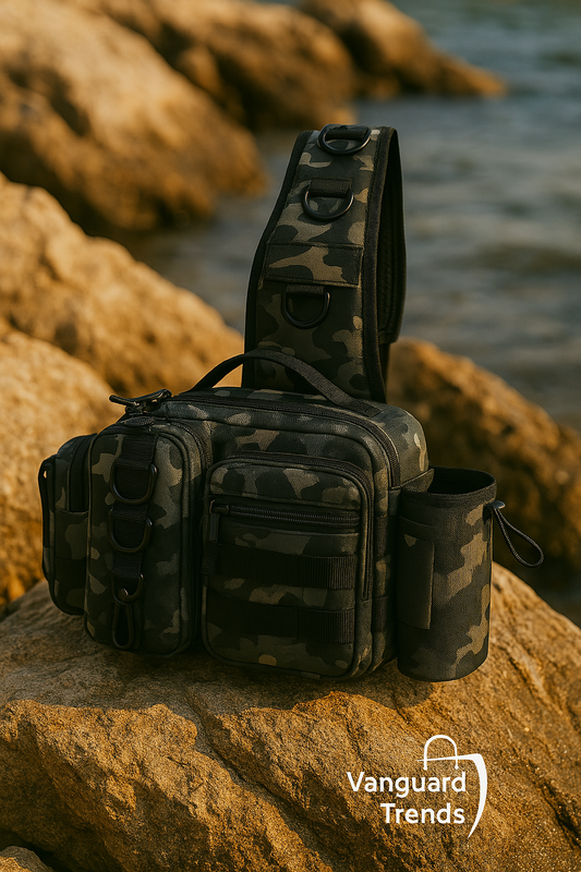 Mochila de aparejos de pesca para hombre o mujer.