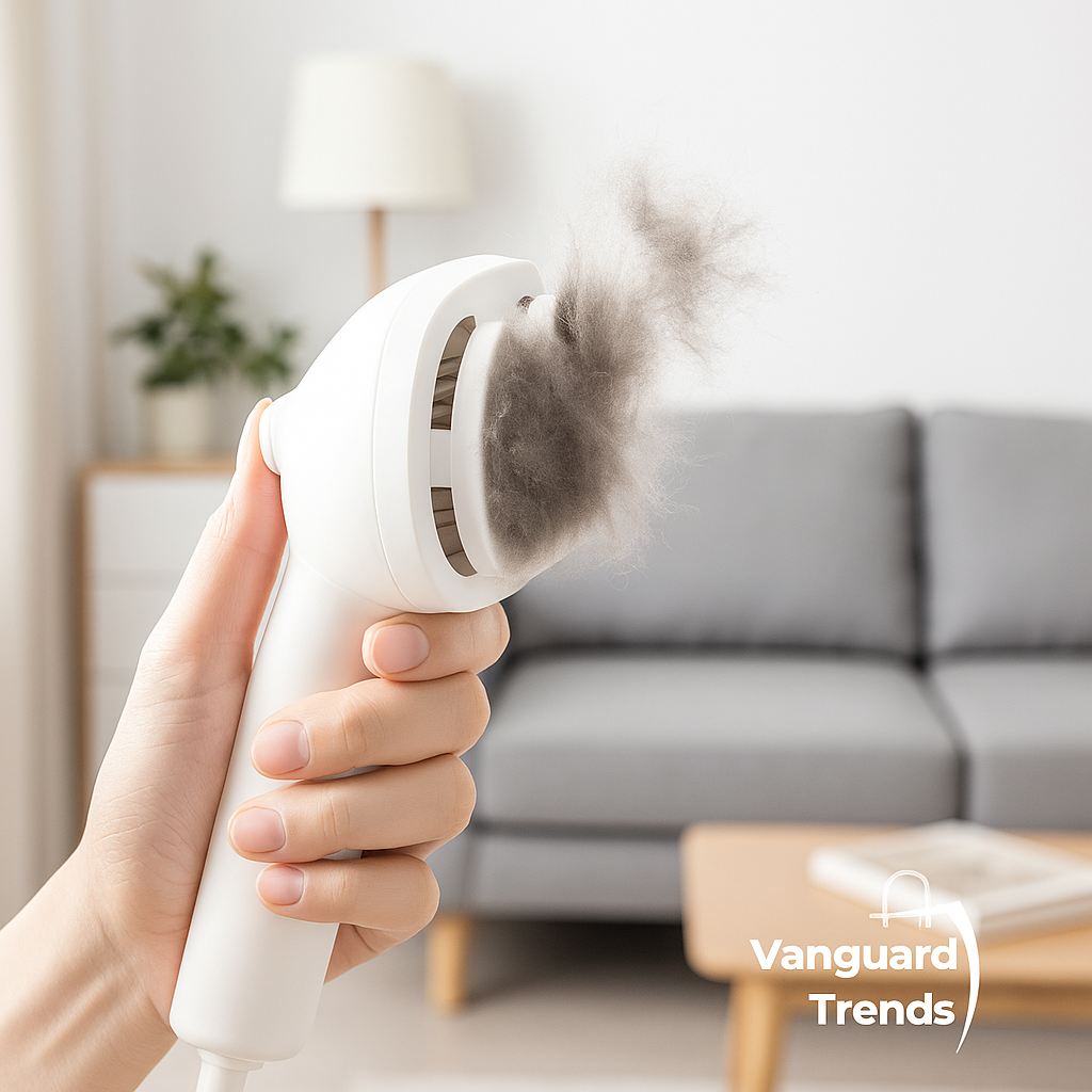 Cepillo de pelo inteligente para mascotas con solución de baño